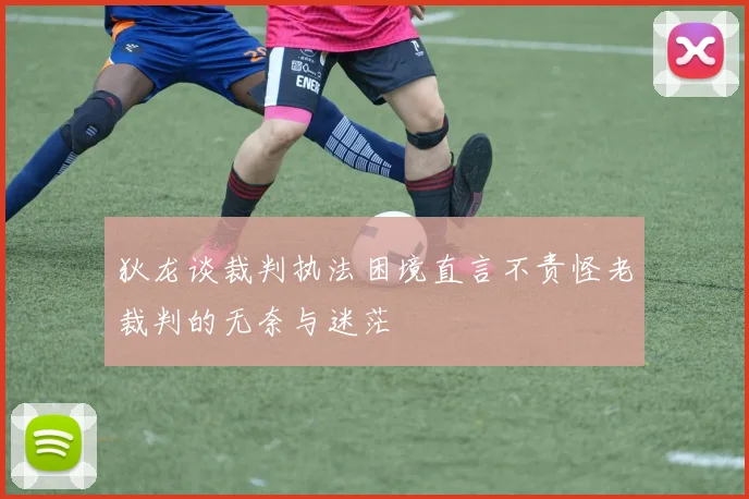 狄龙谈裁判执法困境直言不责怪老裁判的无奈与迷茫