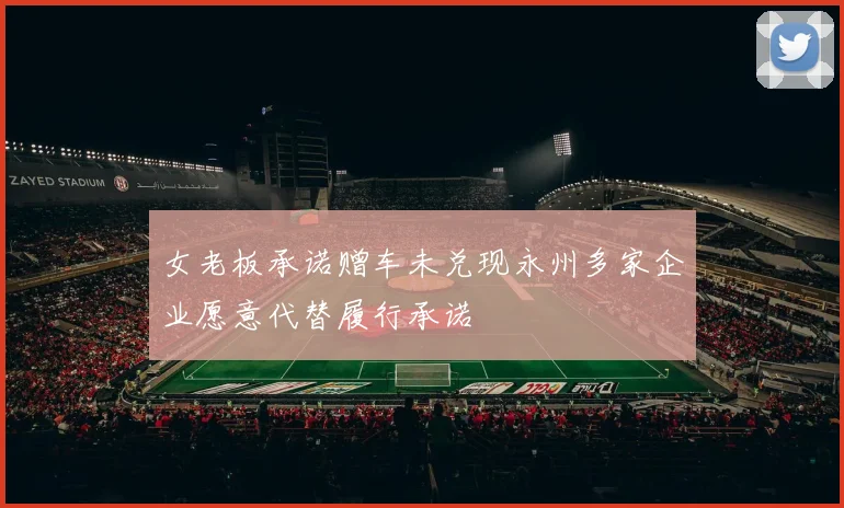 女老板承诺赠车未兑现永州多家企业愿意代替履行承诺